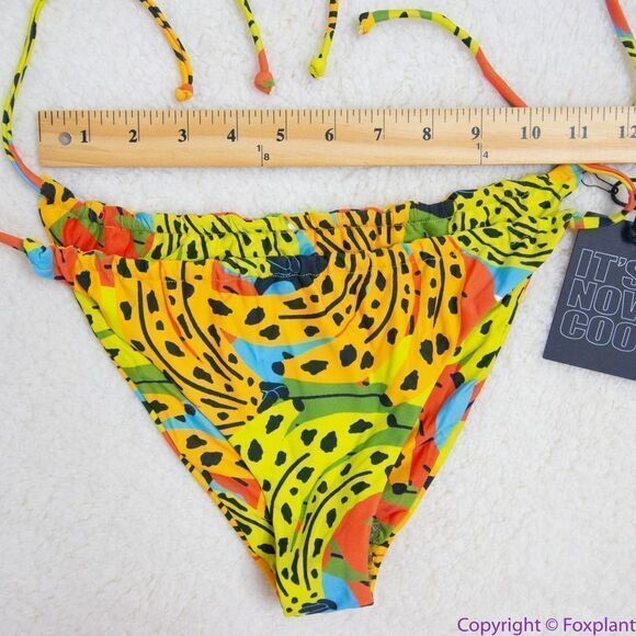NEW It’s‎ Now Cool square top string bottom bikini in bananas, M - Picture 6 of 15